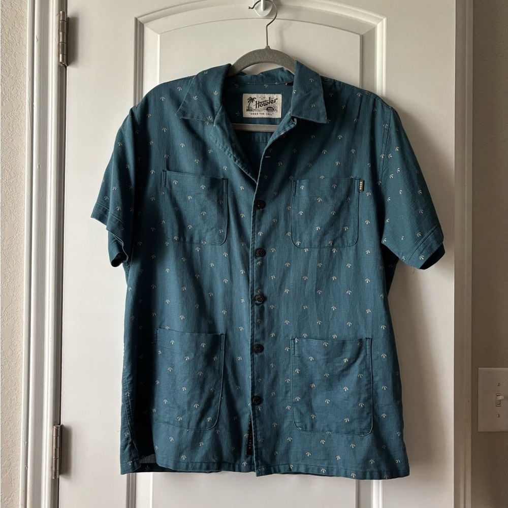 Howler Brothers Teal Arrow Pattern Shirt